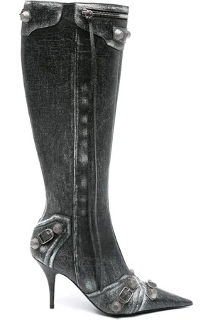 Balenciaga 90mm Cagole leather boots