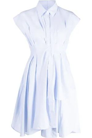 JNBY Ruffled fitted-waist cotton dress
