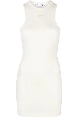 OFF-WHITE Sleek Rowing logo-print minidress