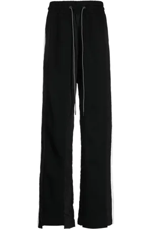 MOSTLY HEARD RARELY SEEN Stripe-detail cotton track trousers