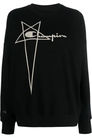 Rick Owens Logo-embroidered cotton sweatshirt