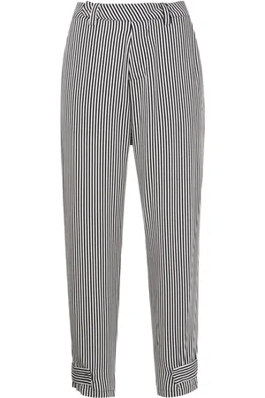 Uma Raquel Davidowicz Vertical-stripe tapered cropped trousers