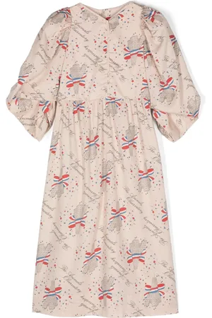 The Animals Observatory Peacock Eiffel-print dress