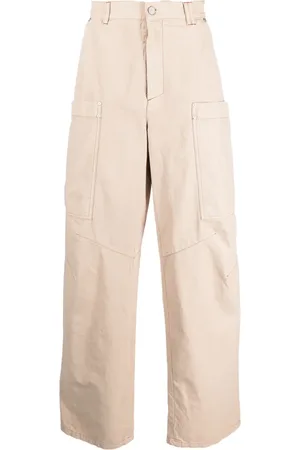 Palm Angels Wide-leg cotton cargo trousers