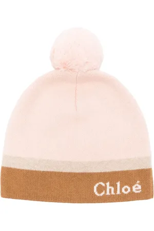 Chloé Intarsia-knit logo beanie hat