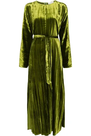 FORTE FORTE Pliss??-effect velvet dress
