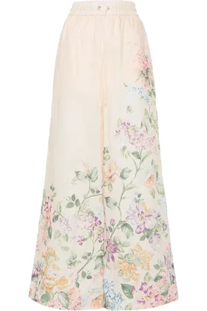 ZIMMERMANN Halliday floral-print palazzo trousers