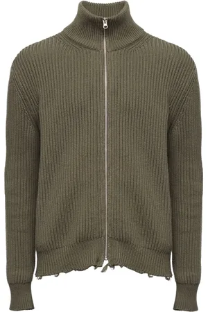 Maison Margiela Ribbed zip-up cotton jacket