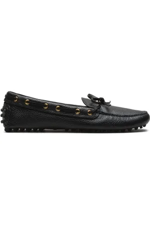 CAR SHOE Grained-leather driving shoes