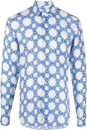 PENINSULA SWIMWEAR Geometric-print long-sleeve shirt