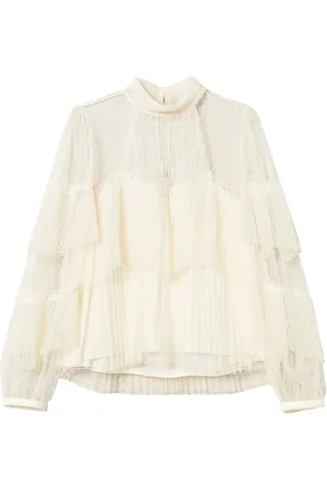 Twin-Set Pleated tulle blouse