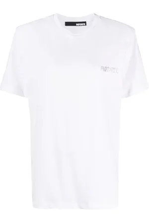 ROTATE Logo-print organic-cotton T-shirt
