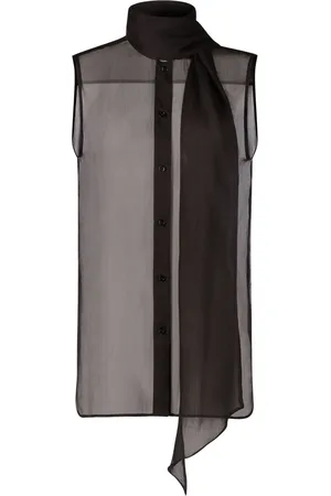 Nina Ricci Pussy-bow sleeveless shirt