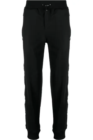Philipp Plein Engraved-buttons drawstring track pants