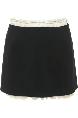 Victoria Beckham Ruched-detail mini skirt