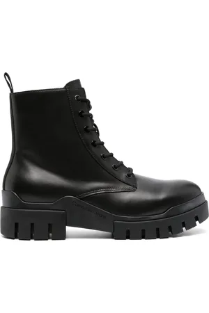 Calvin Klein Panelled 60mm leather combat boots