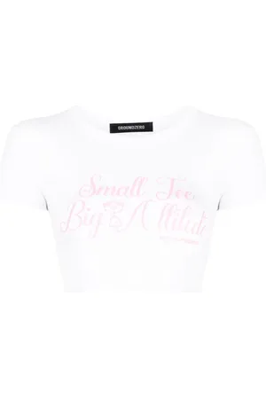 Ground Zero Slogan-print cotton cropped T-shirt