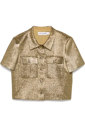 Self-Portrait Metallic jacquard shirt