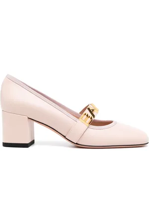Bally Spell 55mm lettering-detail leather pumps