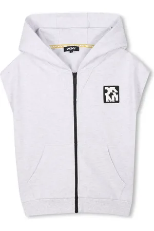 DKNY Sleeveless zip-up hoodie