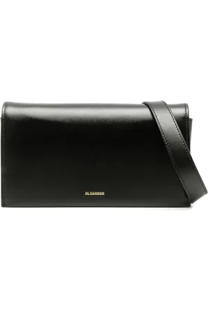 Jil Sander Logo-debossed leather shoulder bag