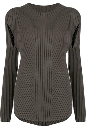 Low Classic Cut-out detailing ribbed-knit jumper
