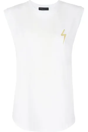 Giuseppe Zanotti Logo-embroidered sleeveless cotton tank top