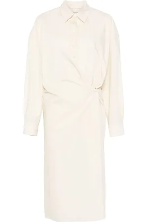 LEMAIRE Straight-collar twisted midi dress