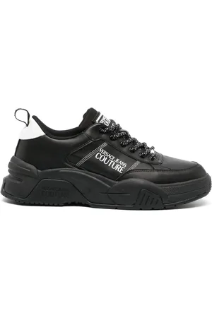 VERSACE Logo-print lace-up sneakers