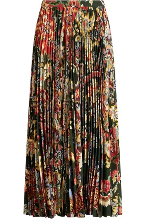 Etro Paisley-print pleated midi skirt