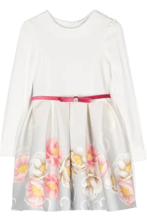 MONNALISA Floral-print belted dress