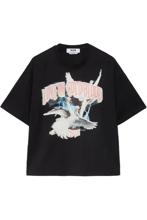 Msgm Graphic-print cotton T-shirt