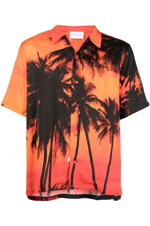 BLUE SKY INN Sunset-print short sleeve shirt