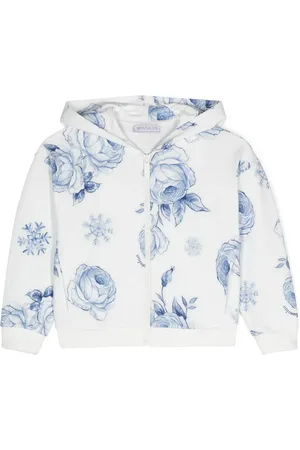 MONNALISA Floral-print zipped hoodie