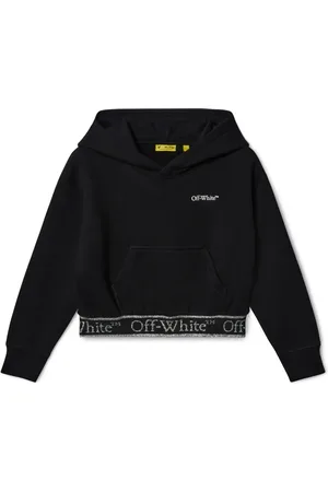 OFF-WHITE Bookish Logo Band cropped hoodie