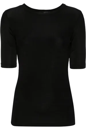 Fabiana Filippi Cut-out fine-ribbed T-shirt