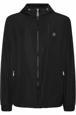 Philipp Plein Logo-patch hooded windbreaker