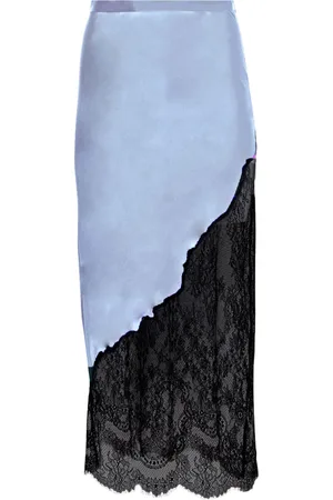 FLEUR DU MAL Lace-appliqu?? midi skirt