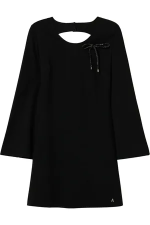 Twin-Set Rhinestone-brooch mini dress