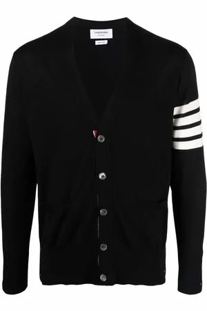 Thom Browne Intarsia-knit 4-Bar stripe cardigan