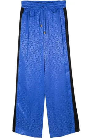 Roberto Cavalli Jacquard logo straight-leg trousers