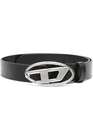 Diesel Oval D buckle leather belts
