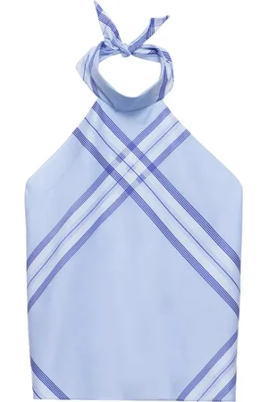 Prada Checked cotton cropped top