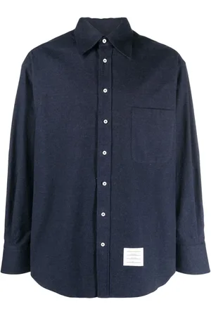Thom Browne Logo-patch detail shirt