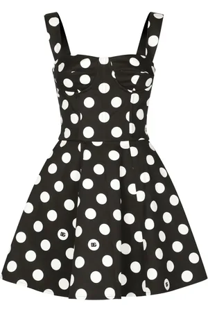 Dolce & Gabbana Polka-dot corset minidress