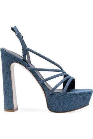LE SILLA 145mm denim platform sandals