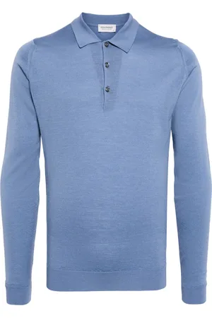 JOHN SMEDLEY Long-sleeve wool polo shirt