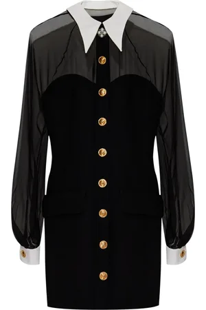 VERSACE Panelled bustier mini dress