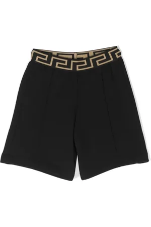 VERSACE Medusa-embroidered cotton shorts