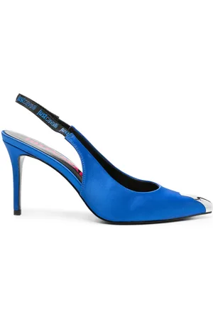 Roberto Cavalli 95mm satin slingback pumps